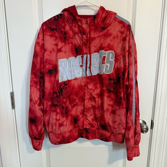 Hardwood Classics Mitchell & Ness Houston Rockets Women’s XL Windbreaker Jacket - Picture 1 of 5